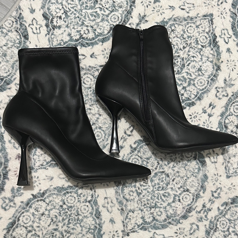 Bar III Black Heeled Boots